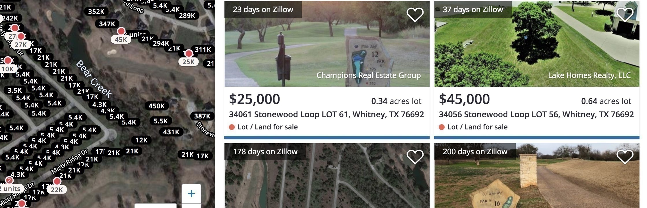 Other Lots Listed for Sale -- Ours is Cheaper and Has an Owner Finance Option